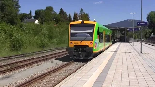 Bayerische Waldbahn am 07.06.2014: von Bayerisch Eisenstein über Zwiesel nach Regen