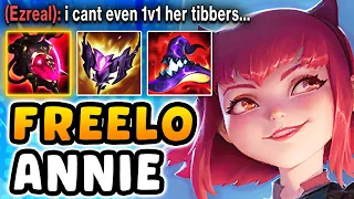 ANNIE IS ACTUALLY FREE WINS RIGHT NOW.. (1000 AP Tibbers is Terrifying)