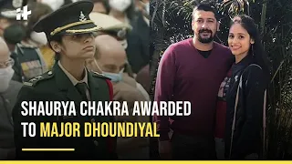 Major Dhoundiyal's Wife Lieutenant Nitika Kaul And Mother Receive His Posthumous Shaurya Chakra