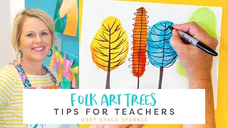 How to Draw and Paint Folk Art Trees