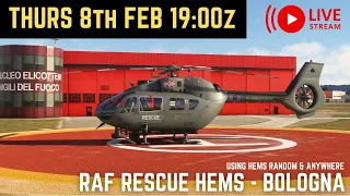 HEMS with RAF Live Stream - HPG H145 Random & Anywhere in Bologna, Italy  Microsoft Flight Simulator