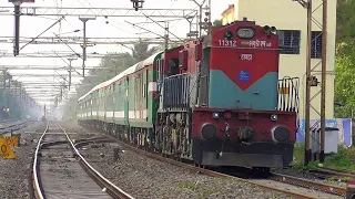 Diesel Power 🇮🇳India-🇧🇩Bangladesh Maitree InterNational Exp | Surprise WAG-7 Dhano Dhanye Exp