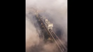Крюковский мост в тумане