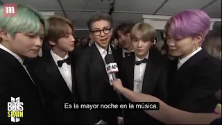 [SUB. ESPAÑOL] BTS hablan sobre asistir a los Grammys 2019 y su nuevo álbum - Daily Mail