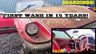 Abandoned Datsun 280ZX Gets Its First Wash In 15 Years!