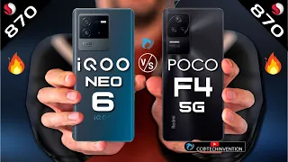 IQOO NEO 6 VS POCO F4  Camera | Body | AnTuTu | Benchmark | DisplayFull Comparison