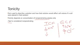 Tonicity and Osmolarity