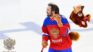 Ovechkin, Malkin & Kuznetsov Prank. Mascots Made in Russia