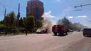 На пр. Ленина в Туле сгорел автомобиль