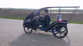 Четырехколесный веломобиль ч. 26 Four-wheeled velomobile h. 26