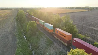 CPKC 8736 eastbound Drone video