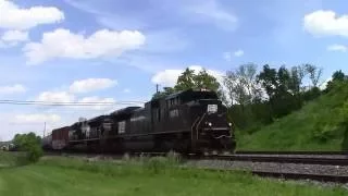 NS Penn Central heritage unit #1073 leading 11V at Enon Valley, PA
