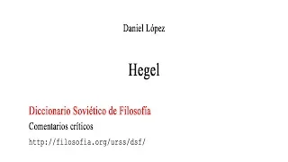 Hegel - Daniel López