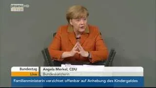 Bundestag - Regierungserklärung von Angela Merkel am 29.01.2014