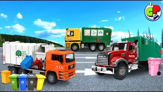 Camion della spazzatura e il vero lavoro di attrezzature speciali | Video con giocattoli per bambini