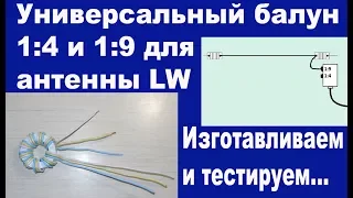 Универсальный балун для ANT LW