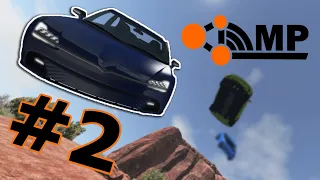 SKOKI SAMOCHODAMI Z KLIFÓW W USA - BeamNG.drive Multiplayer (#2)