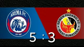 All Gols arema vs semen padang fc 5-3