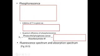 Photochemistry / Spectroscopy Lecture 10 2