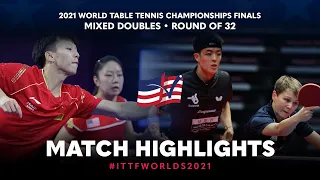 Lily Z./Lin G. vs Nina M./Dang Q. | 2021 World Table Tennis Championships Finals | XD | R32