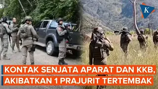 Kontak Senjata Aparat dan KKB, 1 Prajurit Tertembak saat Amankan Kantor Bupati Intan Jaya