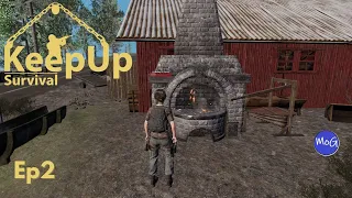 Clothing Bench, Better Tools, And A Bigger Furnace! | KeepUp Survival Gameplay PC 2022 | Episode 2