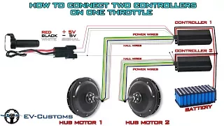 How To Connect two Hub Motor Controllers on one Throttle (Demonstration)