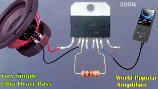 DIY Best Simple & Powerful Ultra Heavy Bass Amplifier || How to Make Powerful Amplifier Using LM3886