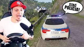 WYPADKI POLSKICH POLICJI W POLSKICH GÓRACH! 🚔 Beam.NG Mody