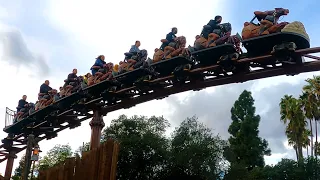 Pony Express Roller Coaster - Knotts Berry Farm 4K