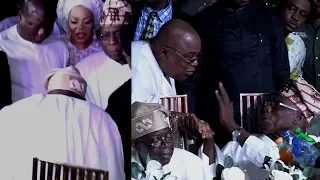 BOLA TINUBU FINALLY BOW DOWN TO GREET OBASANJO @ CHIEF RASAK OKOYA 80TH BIRTHDAY