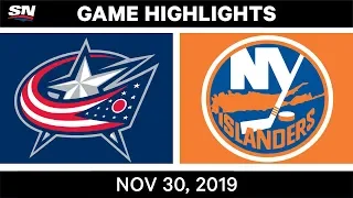 NHL Highlights | Blue Jackets vs. Islanders – Nov. 30, 2019