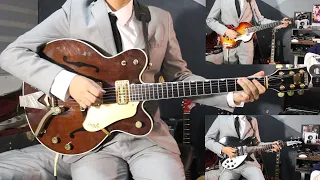 The Beatles - Long Tall Sally - Guitar And Bass Cover - Rickenbacker 325c64 - Gretsch Country Gent