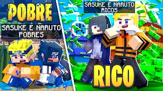 RICO VS POBRE DO NARUTO E DO SASUKE no Minecraft