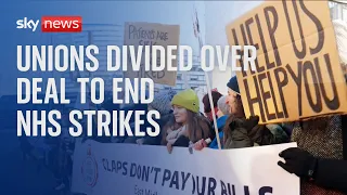 Unions divided over deal to end NHS strikes