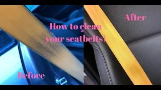 How to clean your seatbelts!