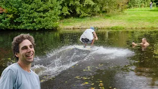 Can a PRO SKATER master URBAN SKIMBOARDING in ONE DAY!? (Canals & Fountains)