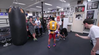 Manny Pacquiao Training at the Wild Card Gym In Los Angeles