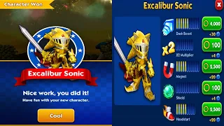 Sonic Dash New Update - Excalibur Sonic New Character Unlocked Gameplay Run (Android,iOS)