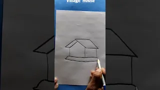 Village House Drawing 🏡 Easy Step By Step Suman Arts #art #village #house