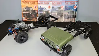 Сборка УАЗ 469 от deagostini, №25№26№27№28 . Сравнение рамы УАЗ с шасси RC RUN 80