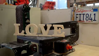 Wooden Letters Made With Scroll Saw