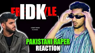 Pakistani Rapper Reacts to KARMA - I DONT KNOW FREESTYLE | OFFICIAL LYRICAL VIDEO | BLUISH MUSIC