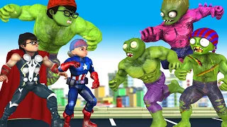 Avengers Team Super Hero Nick and Tani  vs Team Zombie rescue Team Animals - Scary Teacher 3D Story