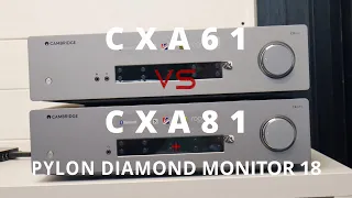 Cambridge Audio CXA61 vs CXA81 + Pylon Diamond Monitor 18