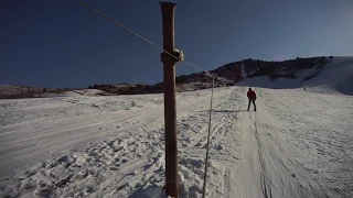 Nice ancient ski resort Politekh (Kyrgyzstan), 2018-01-06