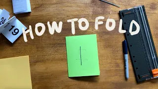 How to fold a quarter page zine | ASMR