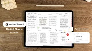 Undated Student Planner iPad Planner 📝 | GoodNotes 6 Setup Guide | Apple Reminder Integration