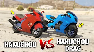 GTA 5 ONLINE - HAKUCHOU VS HAKUCHOU DRAG (WHICH IS FASTEST?)