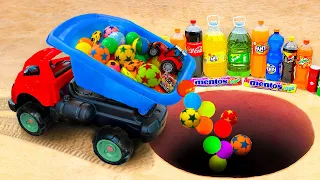 Dump Truck Marble Run Race ASMR with Skateboards and Racing Cars in Water Slide l Satisfying Video